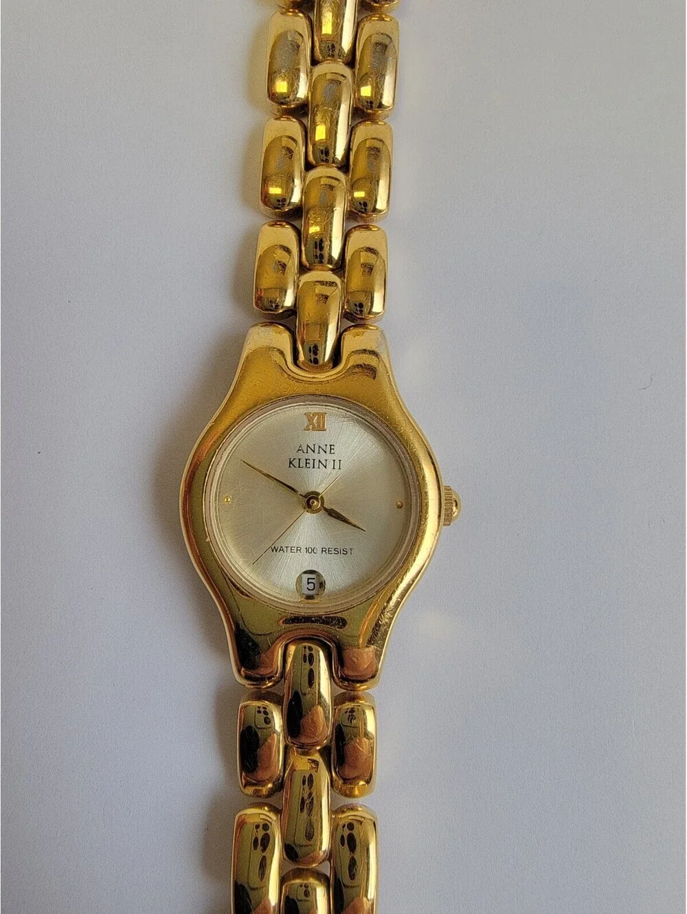 Anne Klein 10/6777 Two Tone Quartz Analog Ladies Watch Sz. 6 3/4